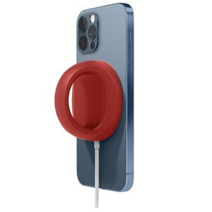 Držiak nabíjacej podložky Magsafe, silikónový, funkcia držiaka na stôl, opierka na prsty, kompatibilný s nabíjačkami Magsafe, držiak na zábradlie Wooze, červený