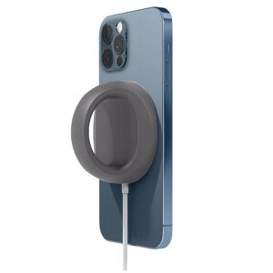 Držiak nabíjacej podložky Magsafe, silikónový, funkcia držiaka na stôl, opierka na prsty, kompatibilný s nabíjačkami Magsafe, držiak zábradlia Wooze, sivý